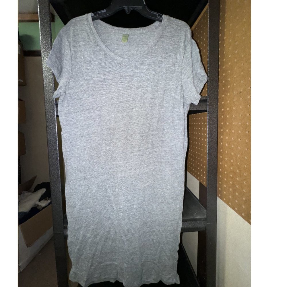 ALTERNATIVE APPAREL - 1908 LAKESIDE ECO SHIRT DRESS - **NEW** - ECO GREY